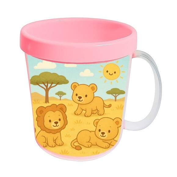 Caneca Acrílica Infantil Personalizada Leãozinhos