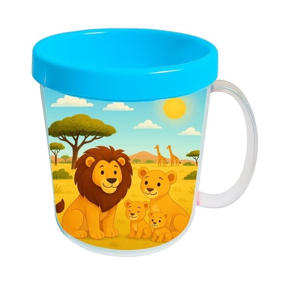 Caneca Acrílica Infantil Personalizada Leões