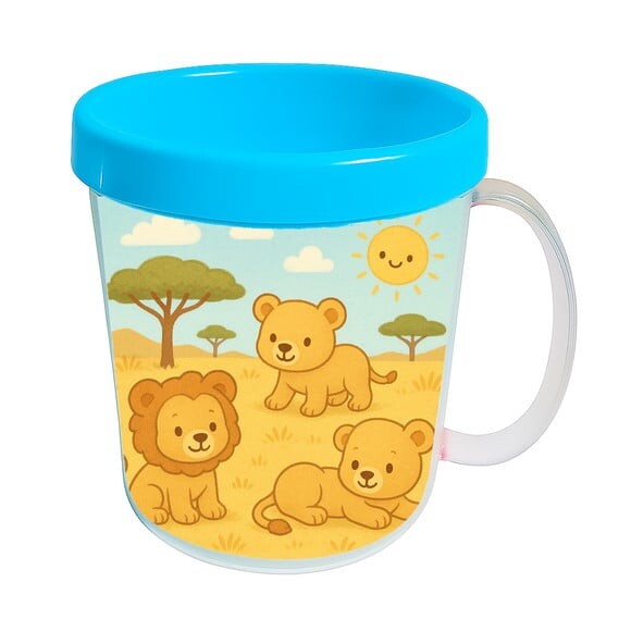 Caneca Acrílica Infantil Personalizada Leãozinhos