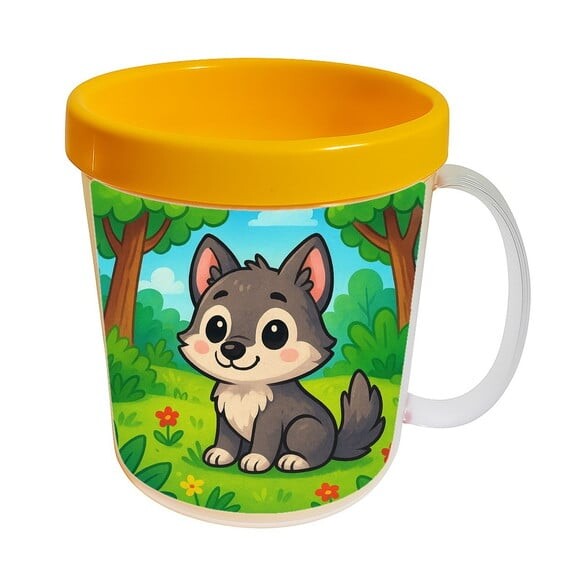 Caneca Acrílica Infantil Personalizada Lobinho