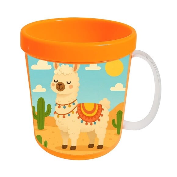 Caneca Acrílica Infantil Personalizada Lhama