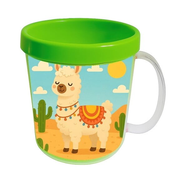 Caneca Acrílica Infantil Personalizada Lhama