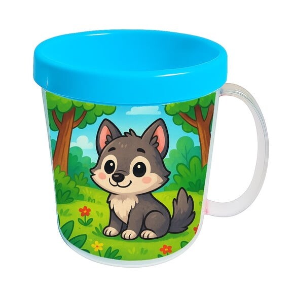 Caneca Acrílica Infantil Personalizada Lobinho