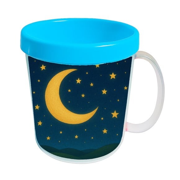 Caneca Acrílica Infantil Personalizada Lua e Estrelas