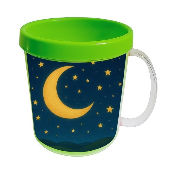 Caneca Acrílica Infantil Personalizada Lua e Estrelas