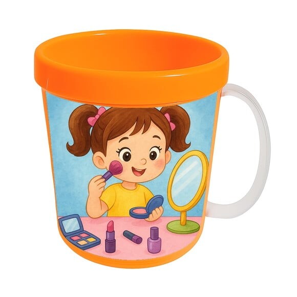 Caneca Acrílica Infantil Personalizada Maquiagem
