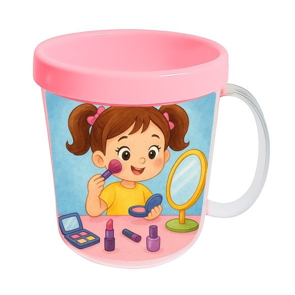 Caneca Acrílica Infantil Personalizada Maquiagem