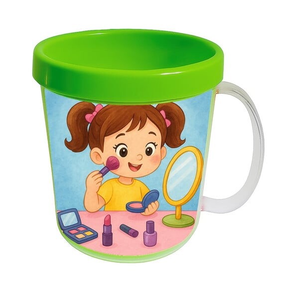 Caneca Acrílica Infantil Personalizada Maquiagem