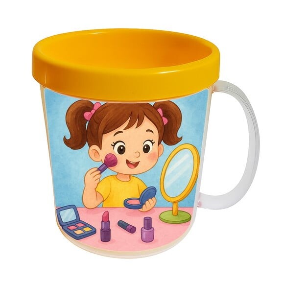 Caneca Acrílica Infantil Personalizada Maquiagem