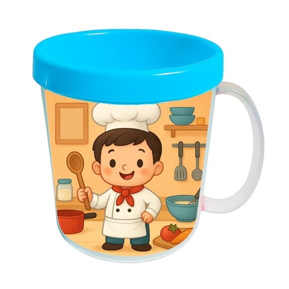 Caneca Acrílica Infantil Personalizada Mini Chefe Menino