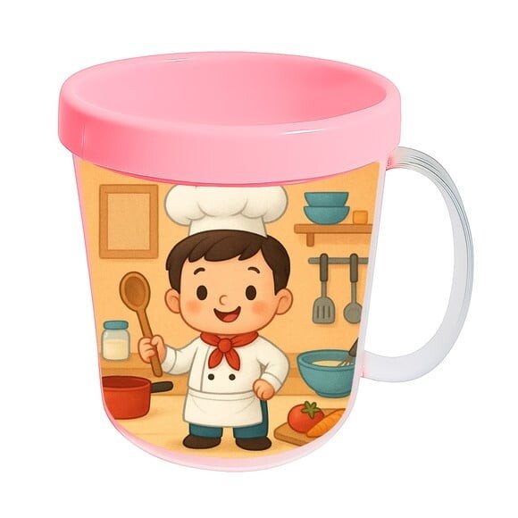 Caneca Acrílica Infantil Personalizada Mini Chefe Menino