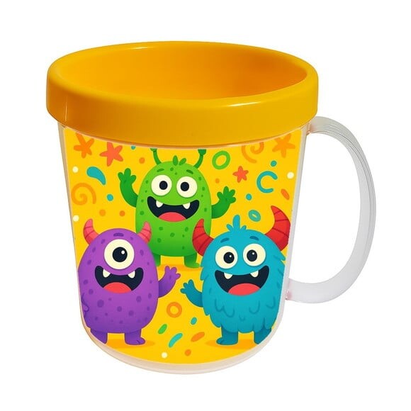 Caneca Acrílica Infantil Personalizada Monstrinhos