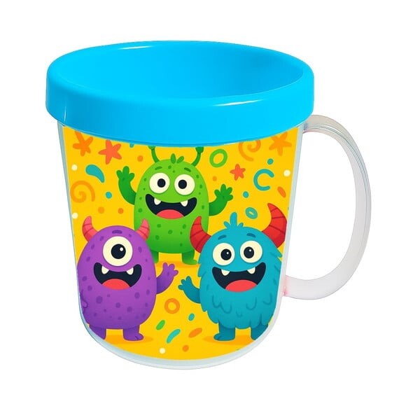 Caneca Acrílica Infantil Personalizada Monstrinhos