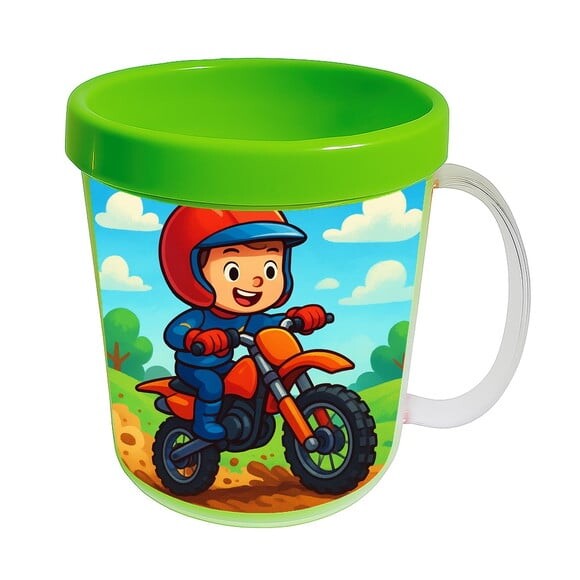 Caneca Acrílica Infantil Personalizada Motocross
