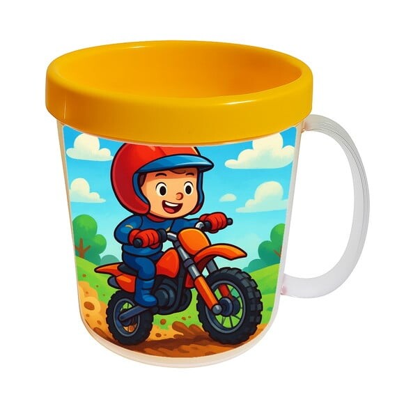 Caneca Acrílica Infantil Personalizada Motocross