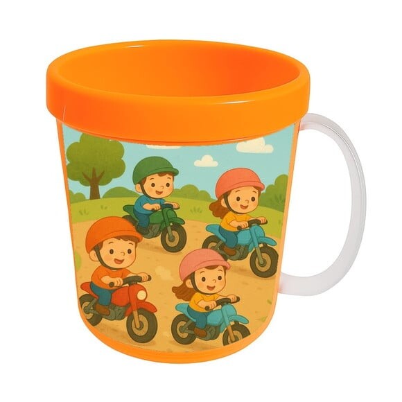 Caneca Acrílica Infantil Personalizada Motocicletas Kids