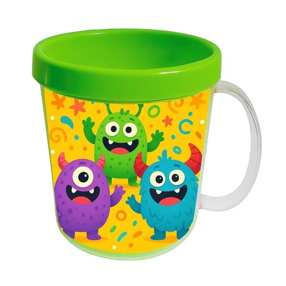 Caneca Acrílica Infantil Personalizada Monstrinhos