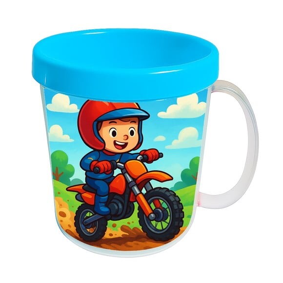Caneca Acrílica Infantil Personalizada Motocross