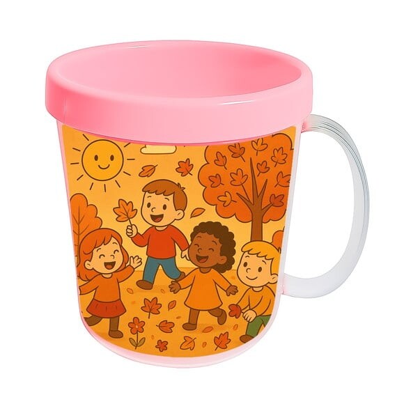 Caneca Acrílica Infantil Personalizada Outono Divertido
