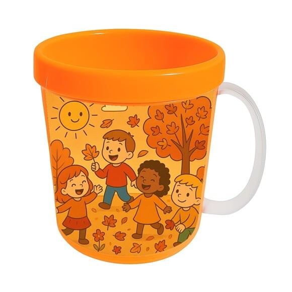 Caneca Acrílica Infantil Personalizada Outono Divertido