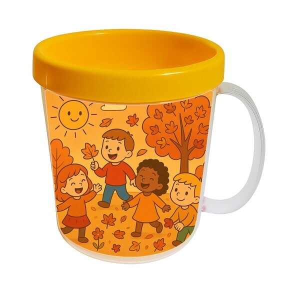Caneca Acrílica Infantil Personalizada Outono Divertido