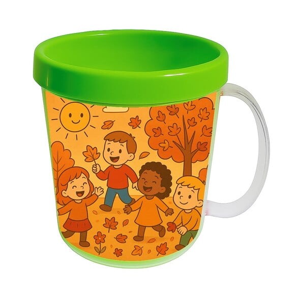 Caneca Acrílica Infantil Personalizada Outono Divertido