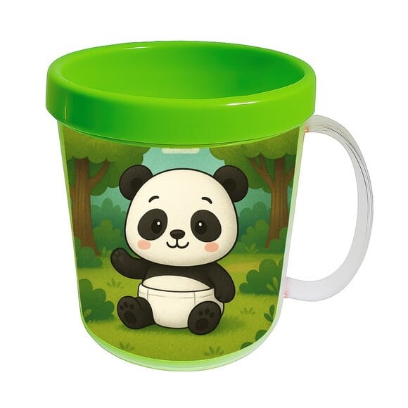 Caneca Acrílica Infantil Personalizada Panda Baby