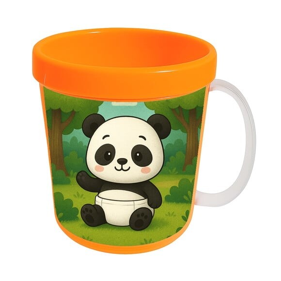 Caneca Acrílica Infantil Personalizada Panda Baby