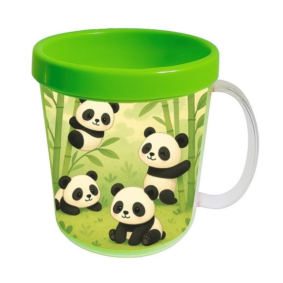 Caneca Acrílica Infantil Personalizada Pandinhas
