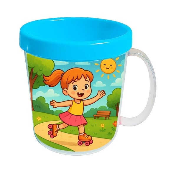 Caneca Acrílica Infantil Personalizada Patins
