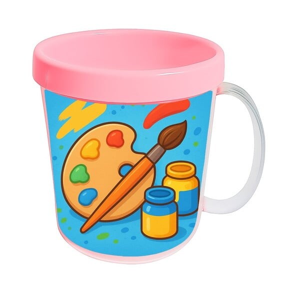 Caneca Acrílica Infantil Personalizada Pintura e Tintas