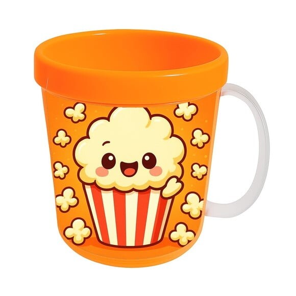 Caneca Acrílica Infantil Personalizada Pipoca