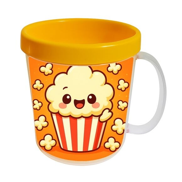 Caneca Acrílica Infantil Personalizada Pipoca