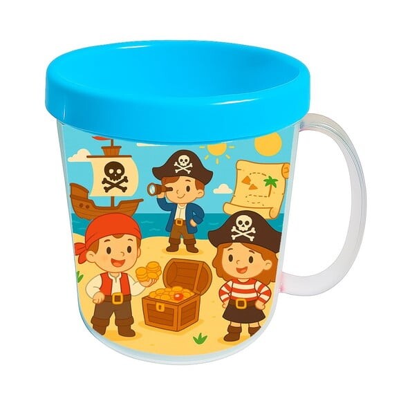 Caneca Acrílica Infantil Personalizada Piratas