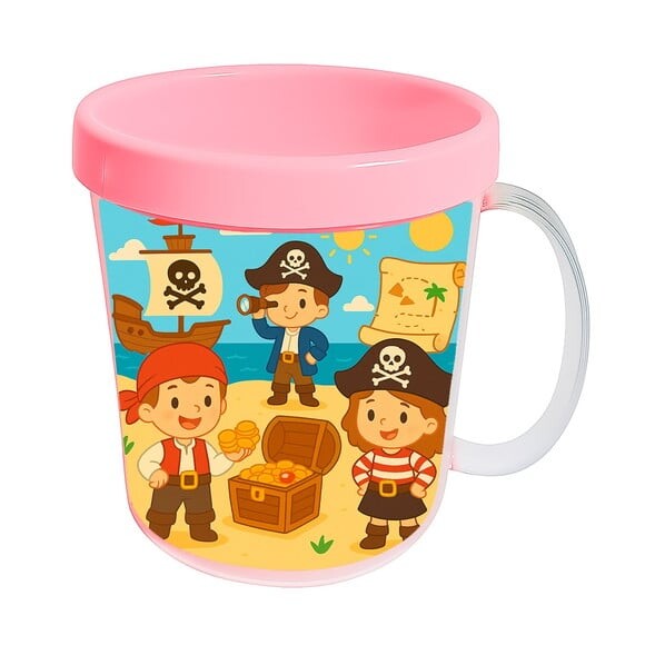 Caneca Acrílica Infantil Personalizada Piratas