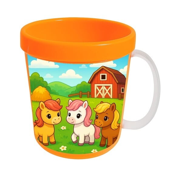 Caneca Acrílica Infantil Personalizada Pôneis