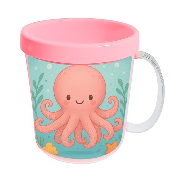 Caneca Acrílica Infantil Personalizada Polvo