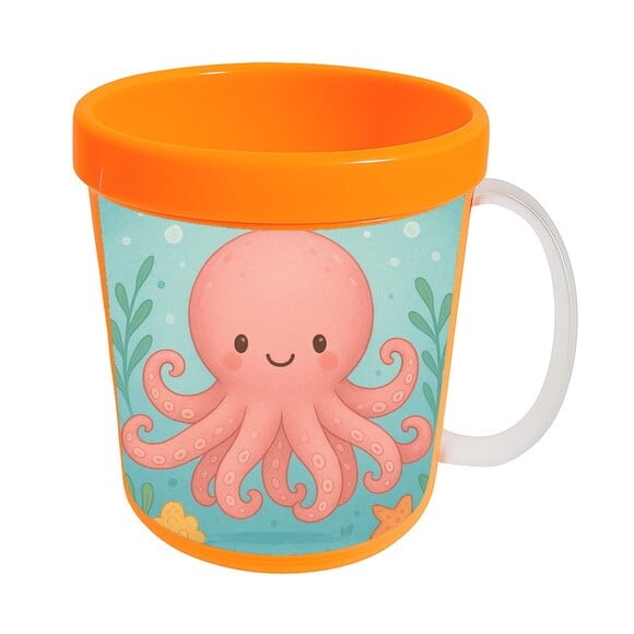 Caneca Acrílica Infantil Personalizada Polvo