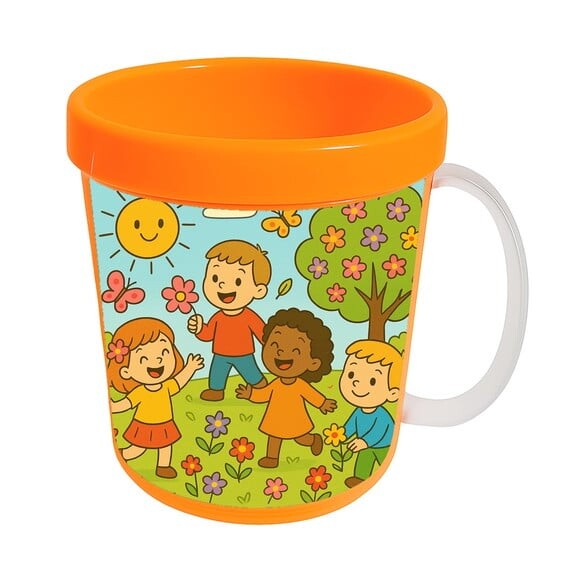 Caneca Acrílica Infantil Personalizada Primavera Divertida