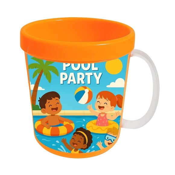 Caneca Acrílica Infantil Personalizada Pool Party