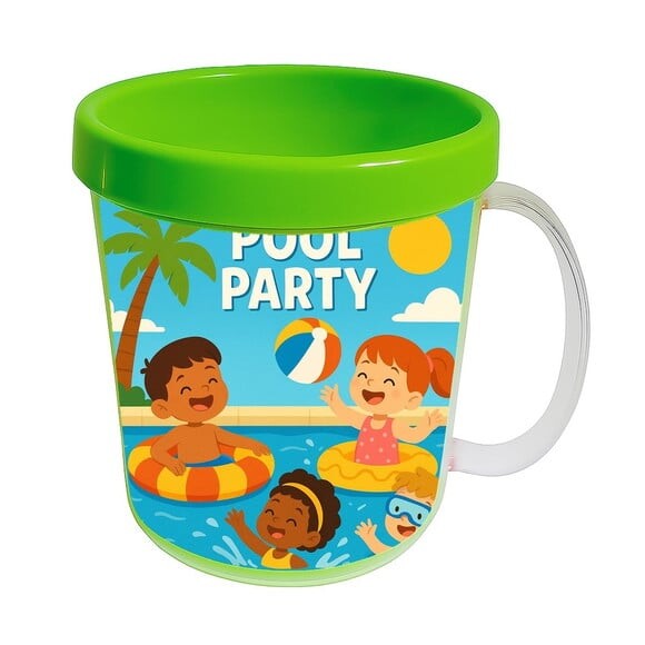 Caneca Acrílica Infantil Personalizada Pool Party