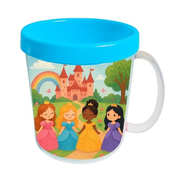 Caneca Acrílica Infantil Personalizada Princesas Encantadas