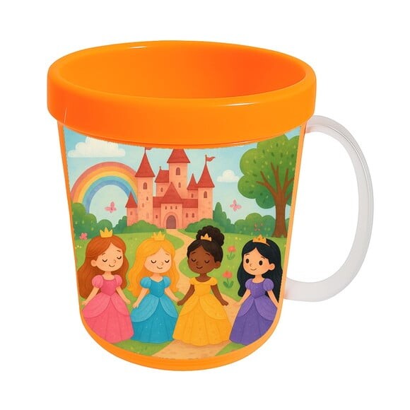 Caneca Acrílica Infantil Personalizada Princesas Encantadas