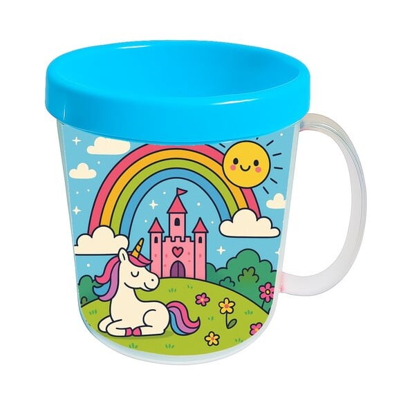 Caneca Acrílica Infantil Personalizada Reino do Arco-íris