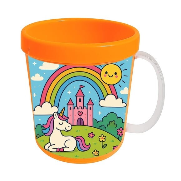 Caneca Acrílica Infantil Personalizada Reino do Arco-íris