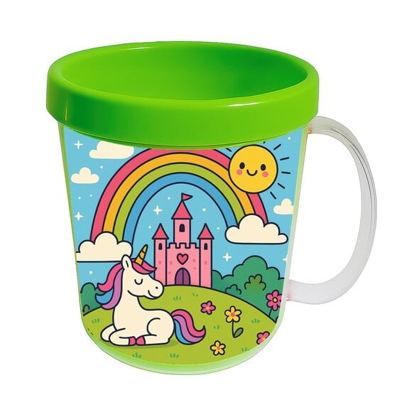 Caneca Acrílica Infantil Personalizada Reino do Arco-íris