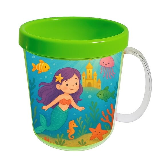 Caneca Acrílica Infantil Personalizada Reino Subaquático