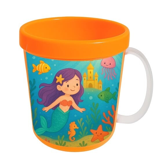 Caneca Acrílica Infantil Personalizada Reino Subaquático
