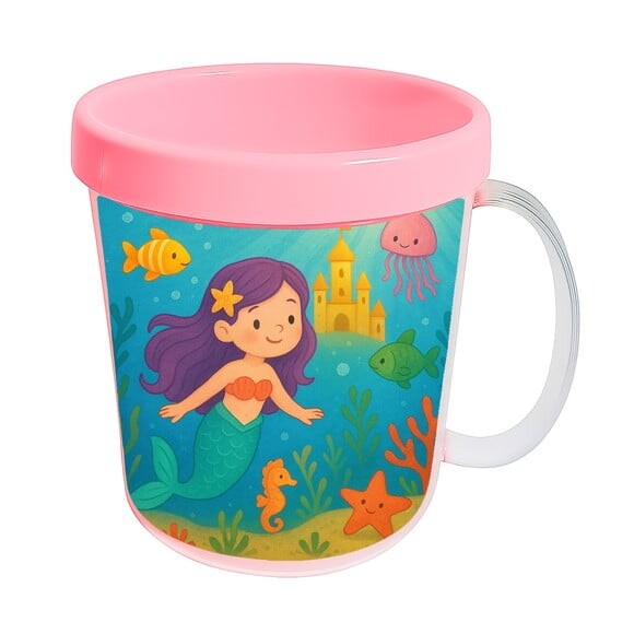 Caneca Acrílica Infantil Personalizada Reino Subaquático