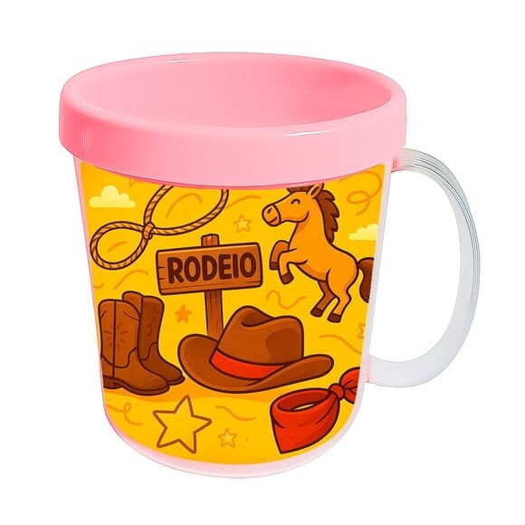 Caneca Acrílica Infantil Personalizada Rodeio